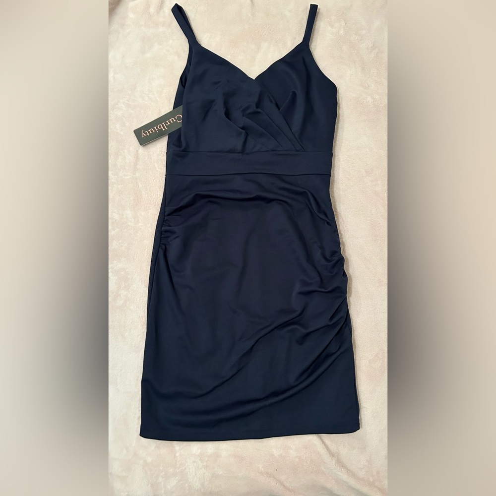 Curlbiuty Small Midi Navy Blue Dress Brand New With Tags